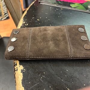 Hammitt 110 North Espresso Suede Wallet